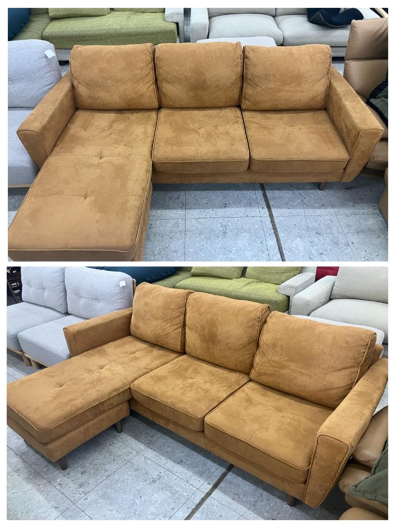 関家具 3人掛けソファ RELAXFORM オットマン付ブラウン