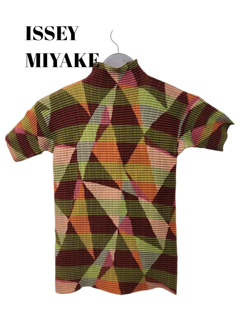 79619　ISSEY MIYAKE　ハイネック　半袖カットソー