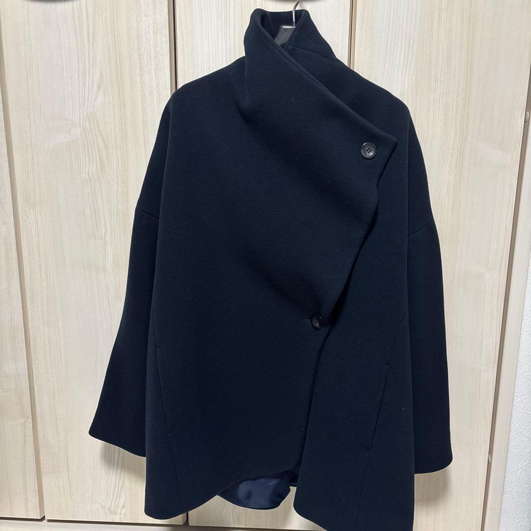 C+ ネイビー ウール ピーコート