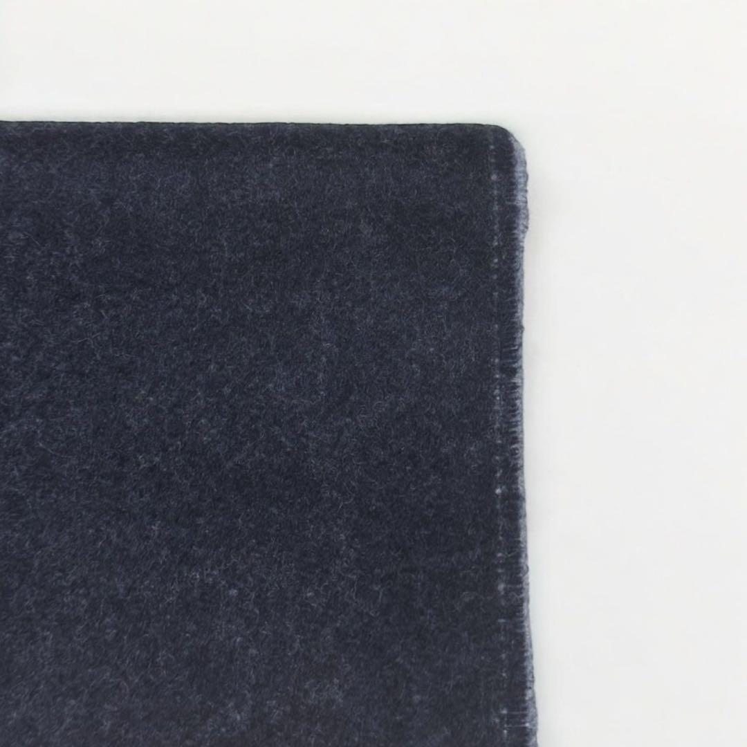 LOEWE ロエベ リバーシブル マフラー アナグラム ネイビー ブルー