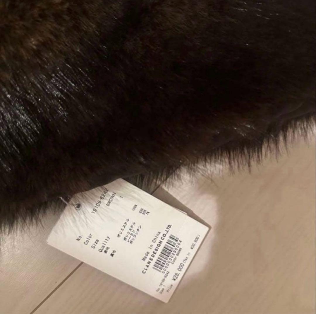 クラネ　FAKE FUR LOW WAIST MINI SKIRT