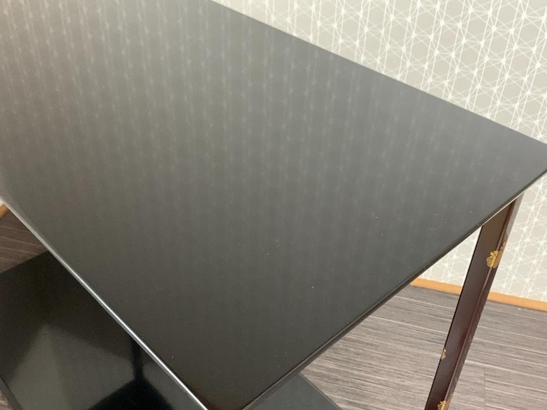 塗師 中村宗悦作 鵬雲斎好写 桐蒔絵 木製 真台子 茶道具 替え柱付き 776