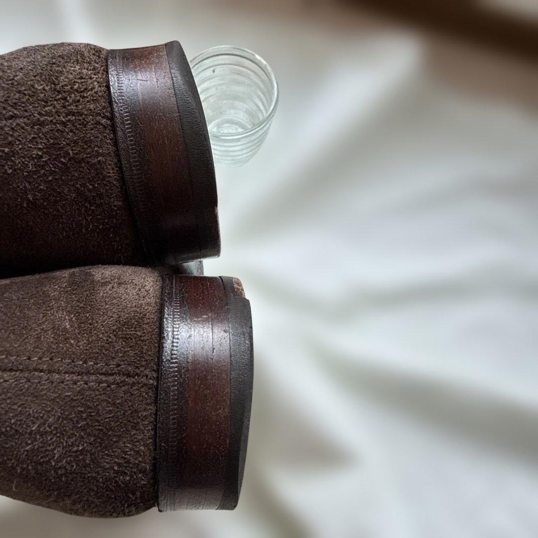 クリケットジョーンズ　ブラウン スエード ダブルモンクストラップシューズ