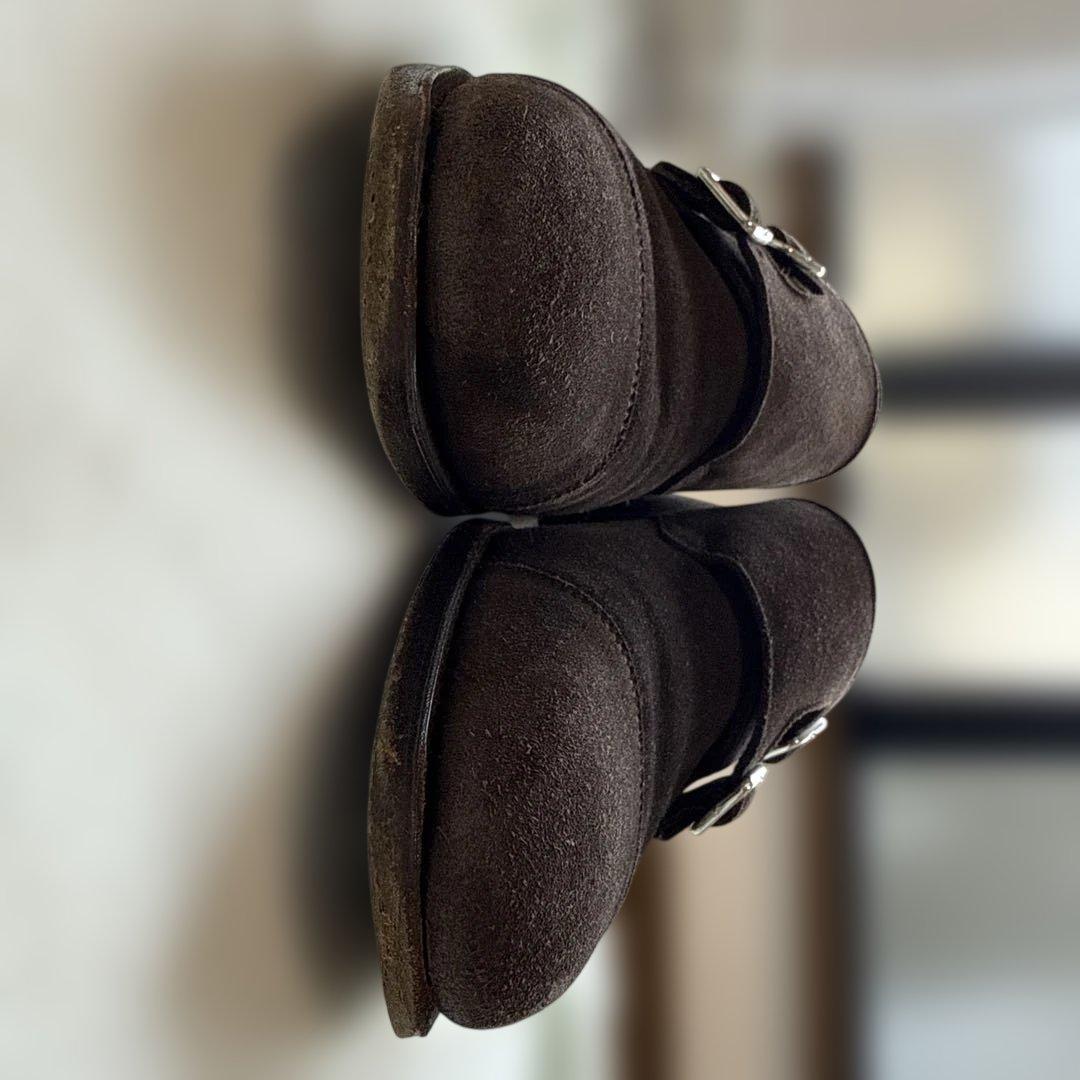 クリケットジョーンズ　ブラウン スエード ダブルモンクストラップシューズ