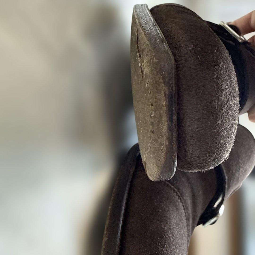 クリケットジョーンズ　ブラウン スエード ダブルモンクストラップシューズ