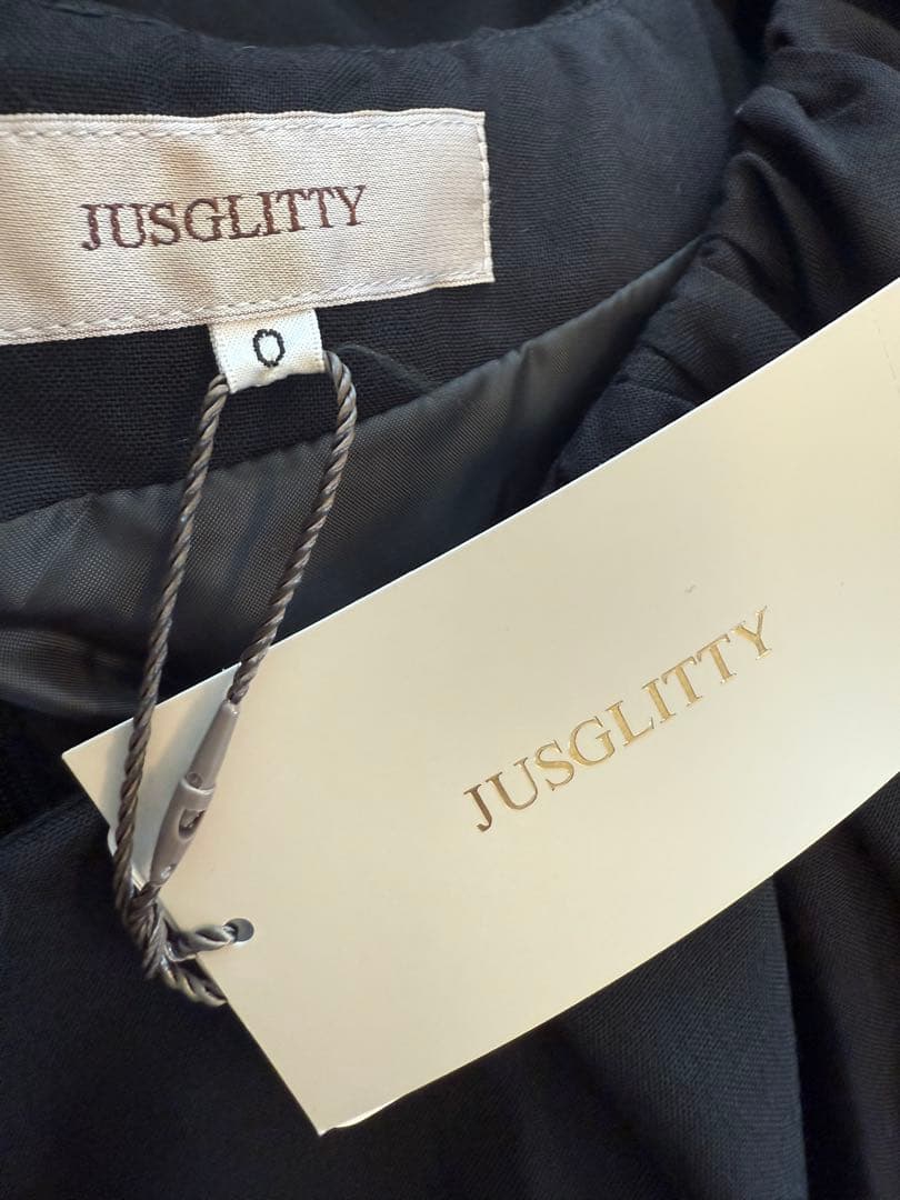 新品未使用タグ付JUSGLITTY バルーンスリーブ オールインワン サロペット