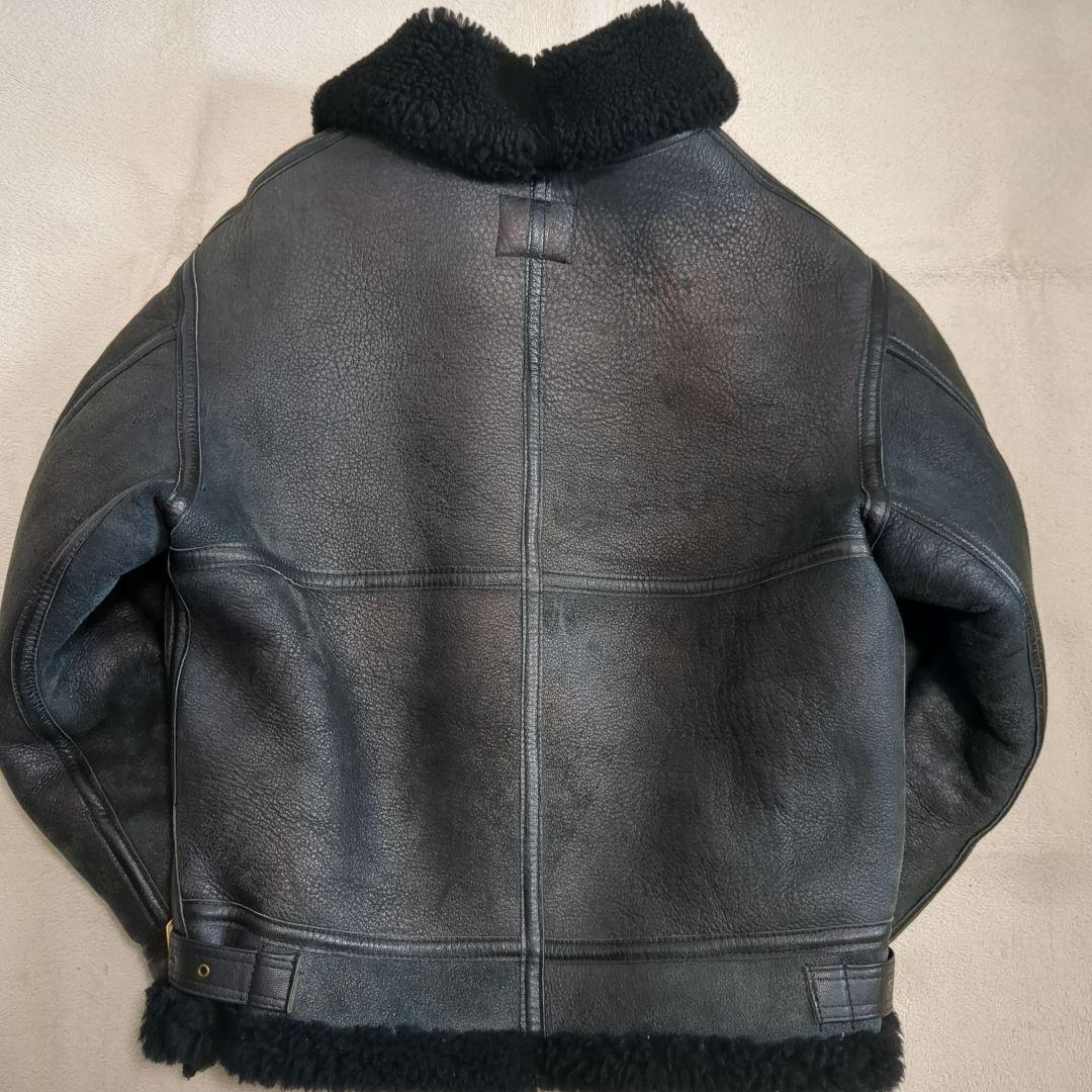 アヴィレックス B-3 ムートン フライトジャケット ブラック 羊革 36サイズ