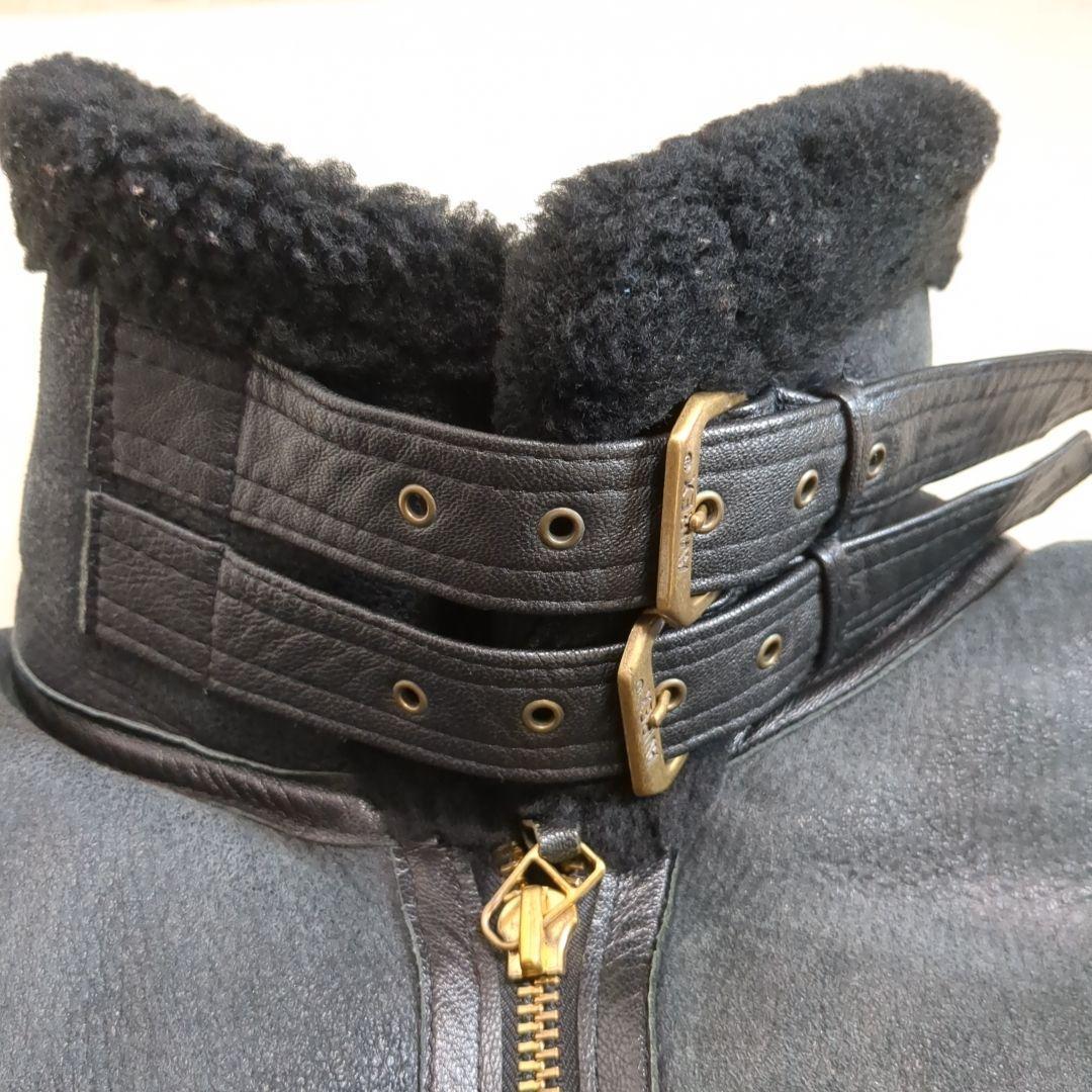 アヴィレックス B-3 ムートン フライトジャケット ブラック 羊革 36サイズ