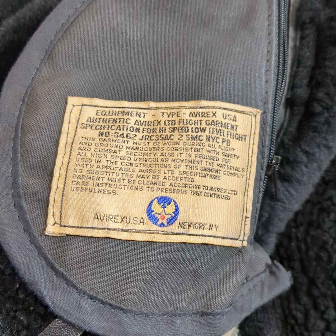 アヴィレックス B-3 ムートン フライトジャケット ブラック 羊革 36サイズ