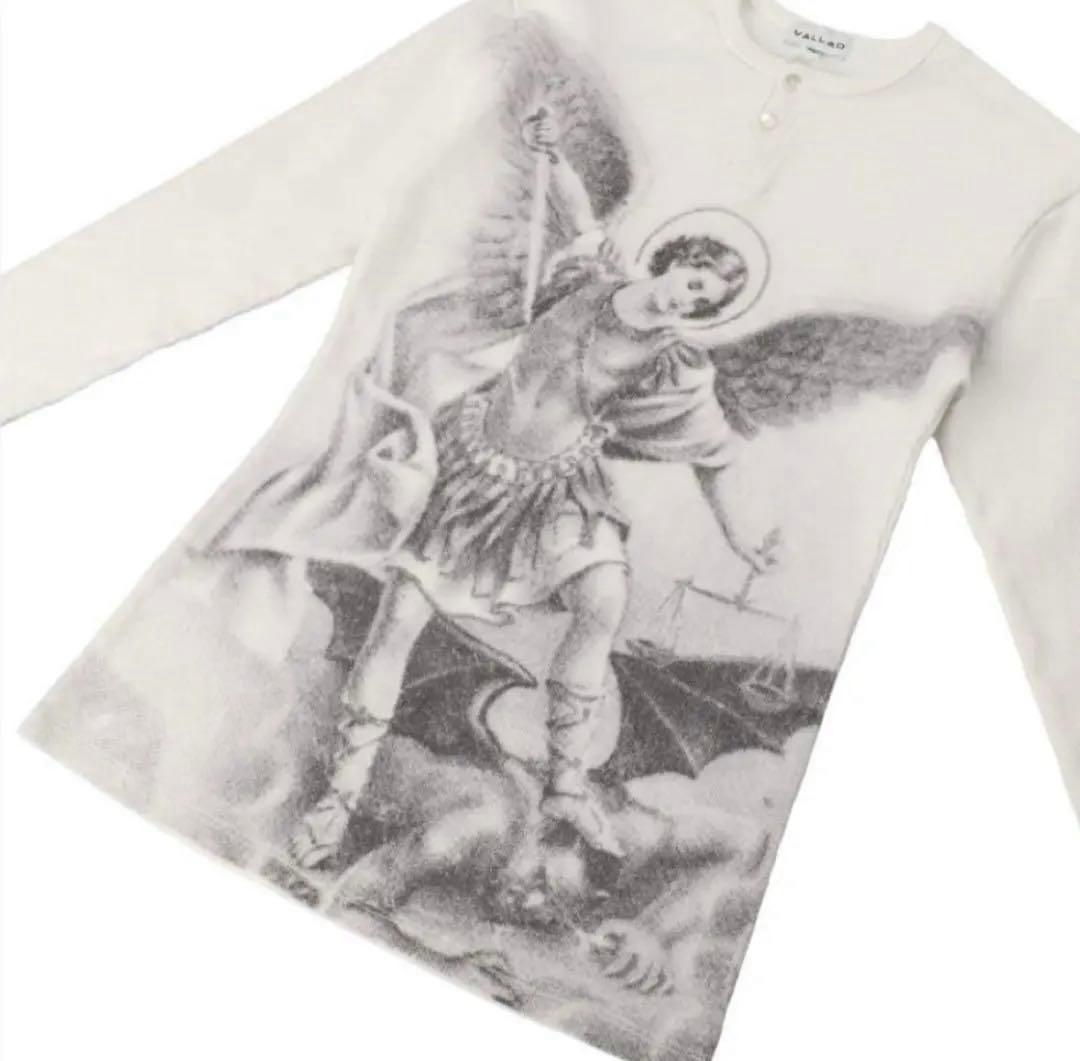 VALLAD V.HENRY NECK L/S ホワイト サーマル