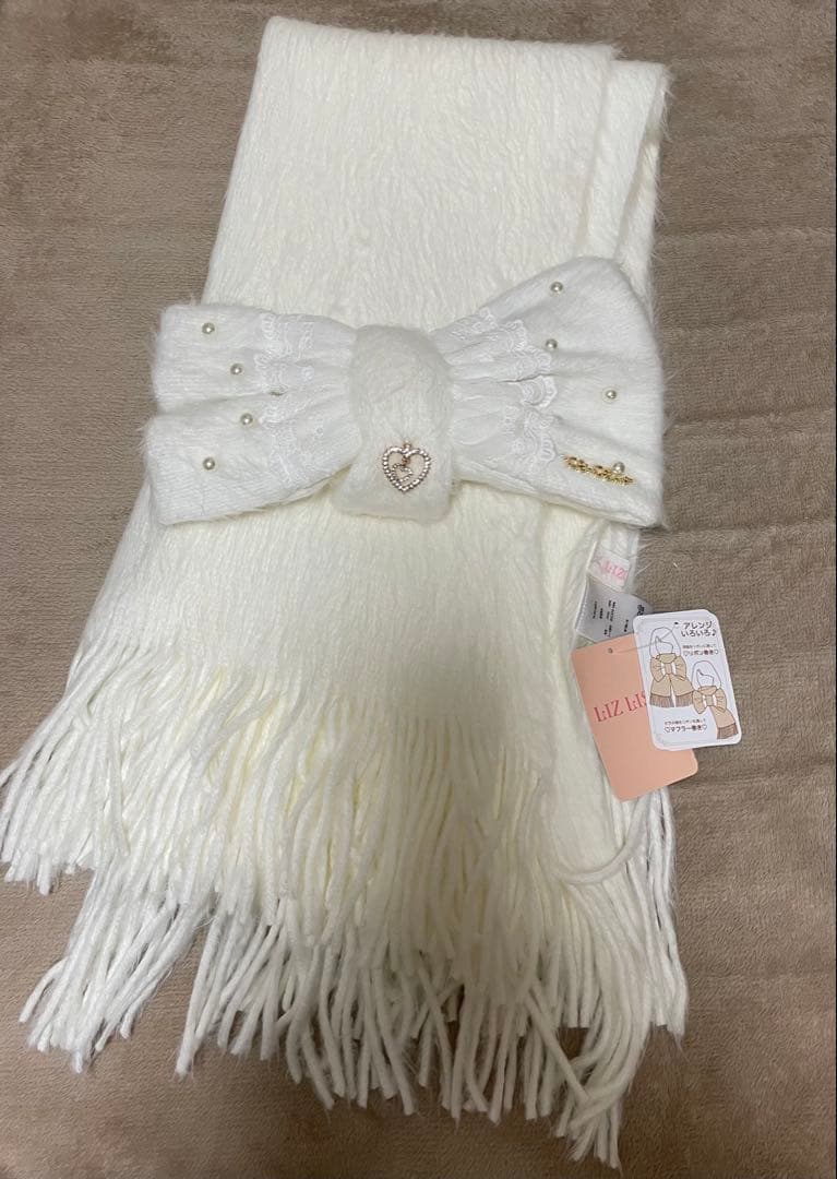 LIZLISA シャギーリボンストール マフラー