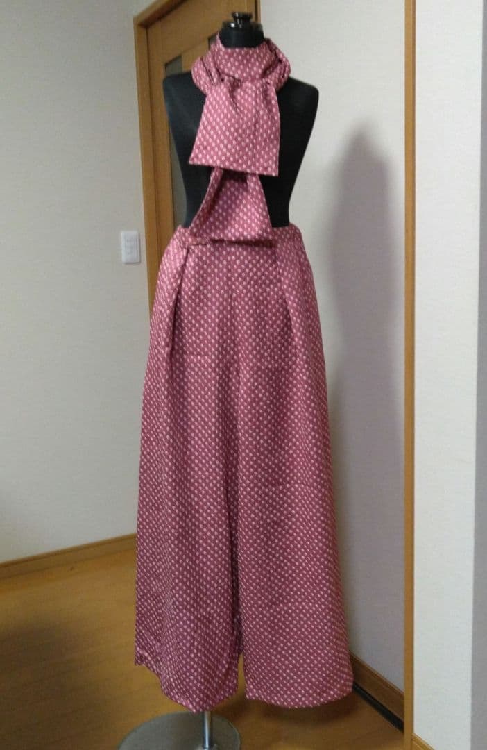 絞り着物ピンク模様