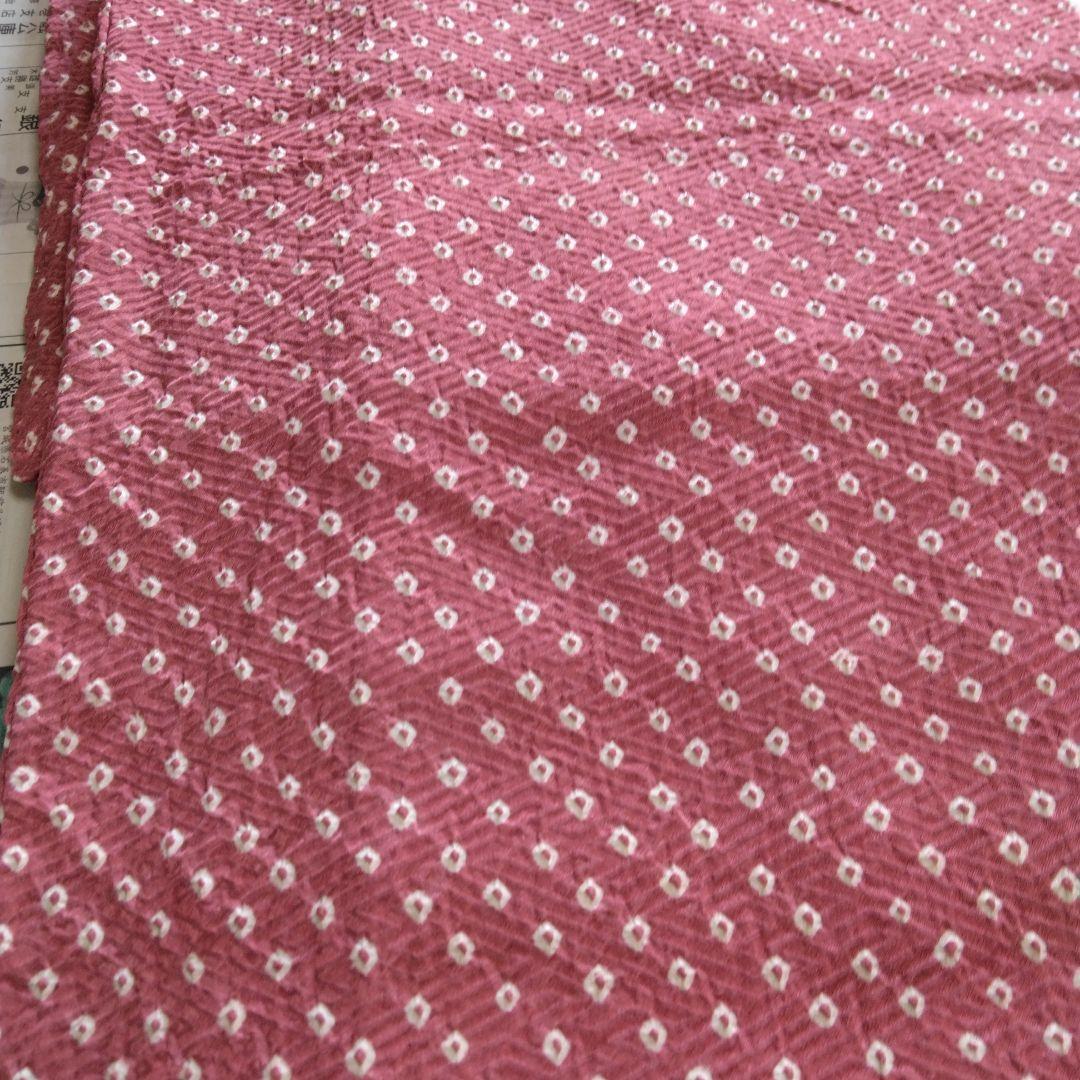 絞り着物ピンク模様