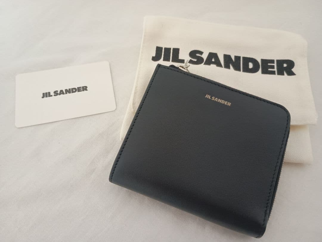 新品未使用JILSANDER ジルサンダー 財布 レザーミニウォレット ブラック