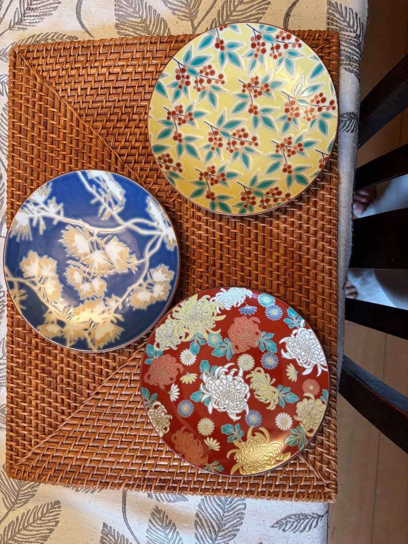 タキマキ　九谷焼　中皿3枚