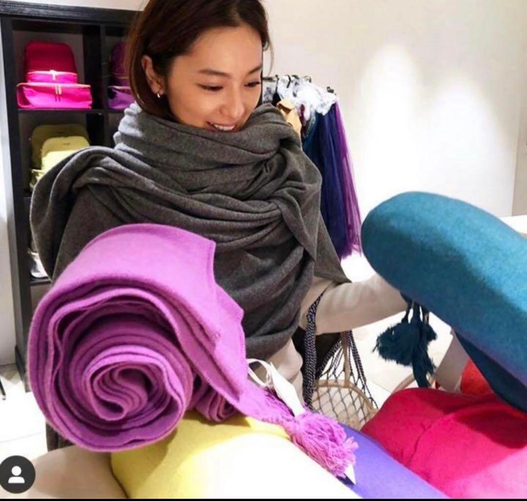 極暖 MYLAN カシミヤ100%大盤ストール 希少色ベージュ トロけるカシミヤ