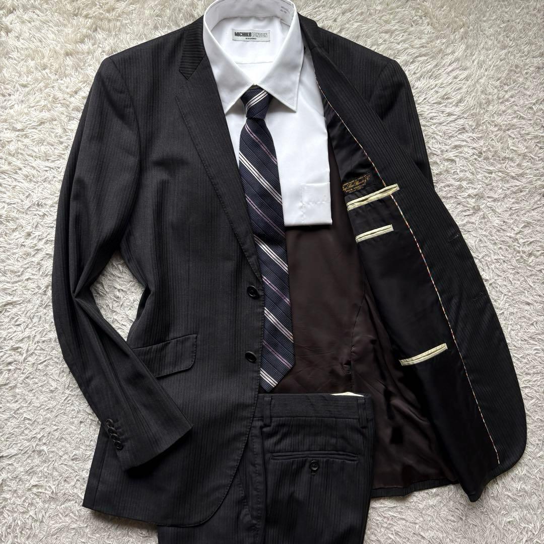 ★ロロピアーナ★ ポール スミス スーツ Super120's 日本製 黒 L