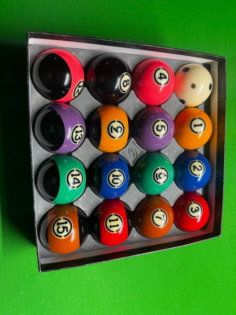 ビリヤードボール アラミストーナメント TV BLACK デュラミスセット中古