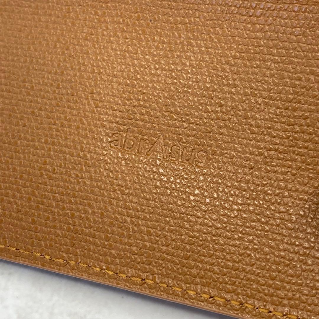 新品 abrAsus アブラサス 小さい財布 キャメル エンボス