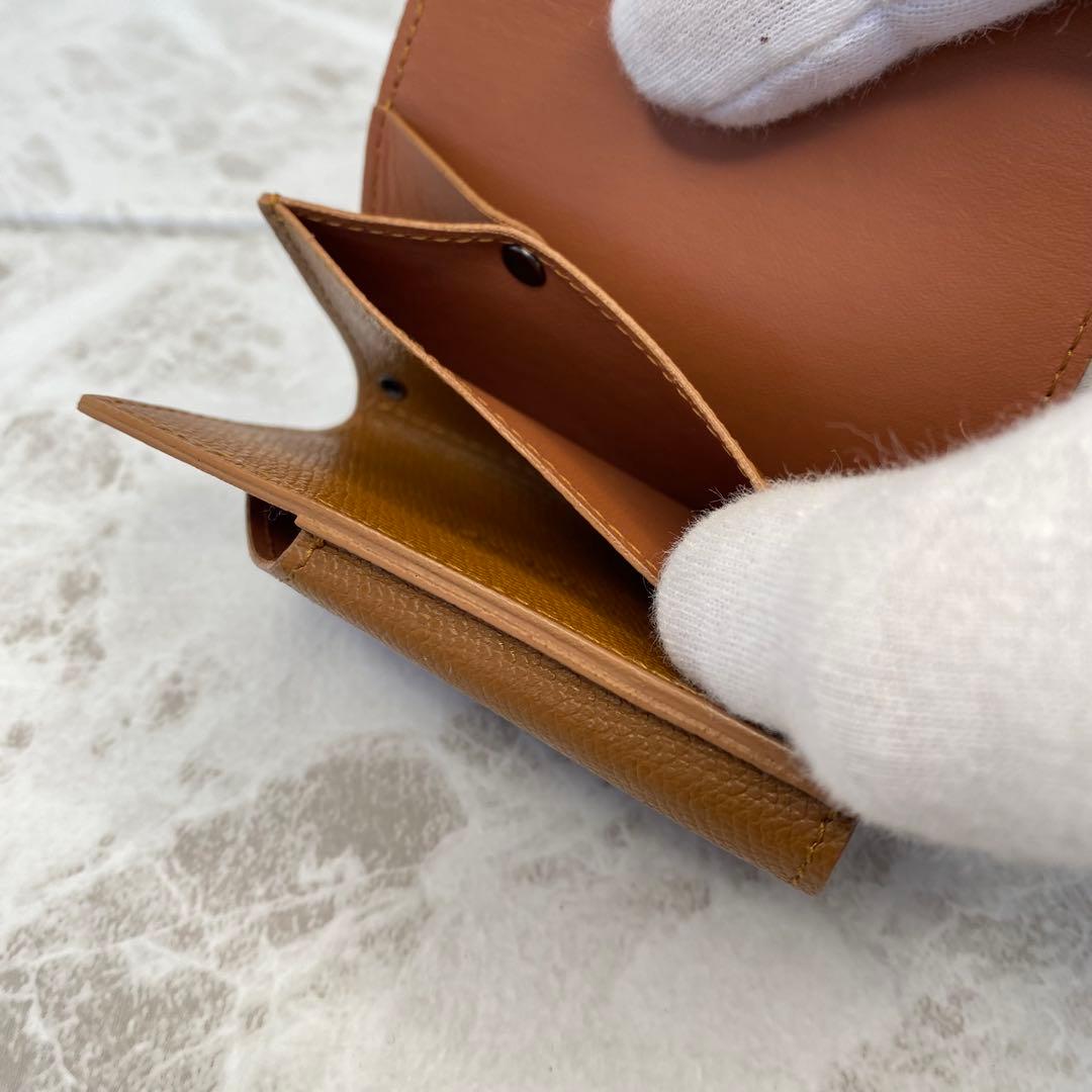 新品 abrAsus アブラサス 小さい財布 キャメル エンボス