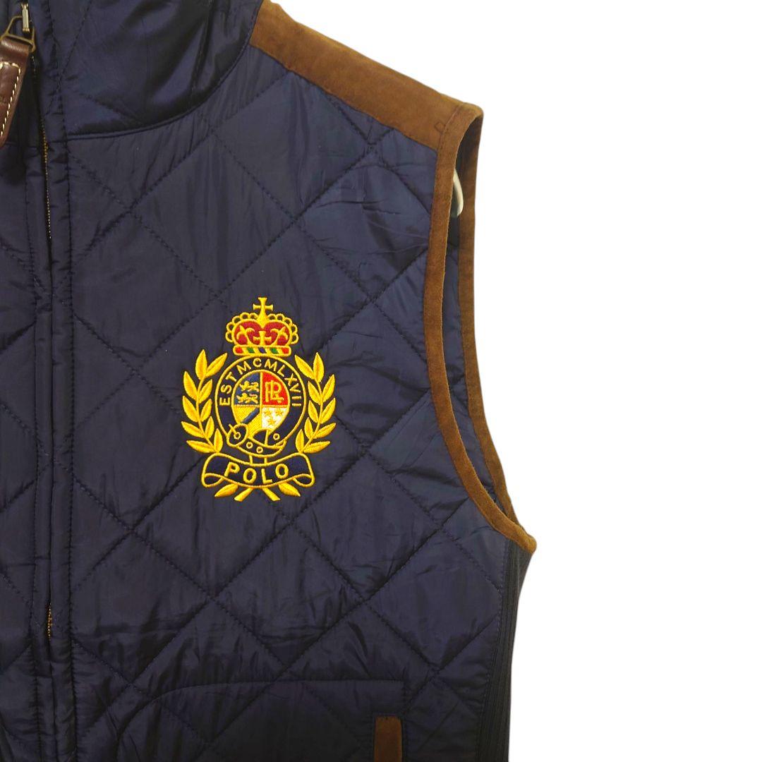 【Ralph Lauren】エンブレムロゴ キルティングベスト A-3109