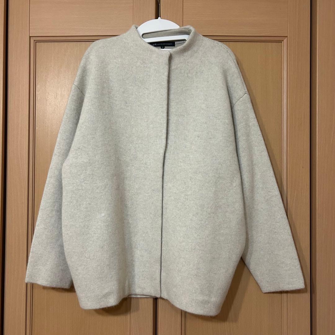 23区　【見上愛さん着用】ラクーンブレンドダブルフェイス ニット アウター　32