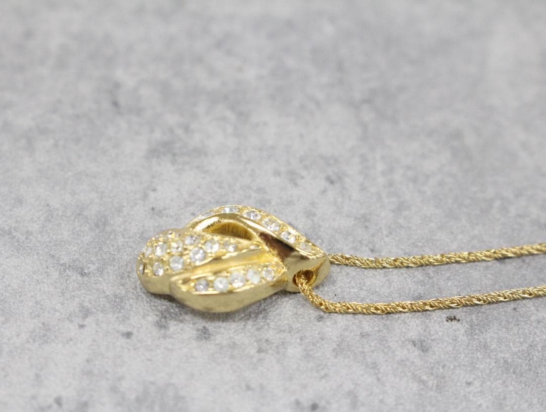 ▲美品 Dior ディオール ネックレス イヤリング セット ラインストーン