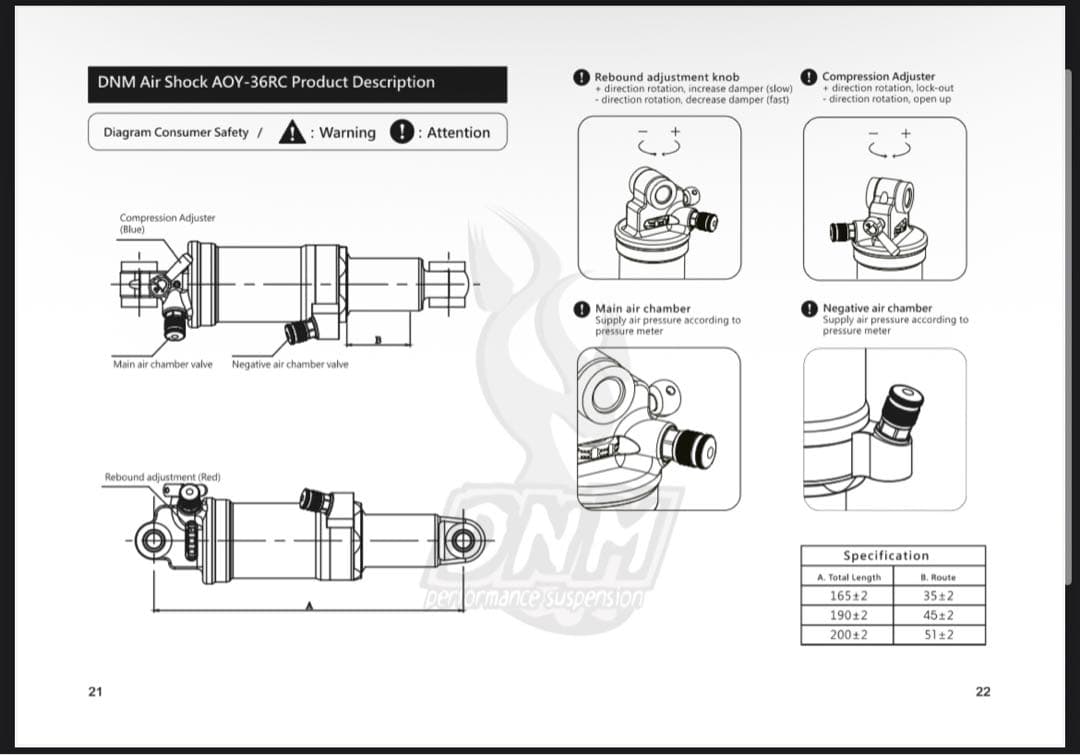 DNM AOY-36RC エアサスペンション