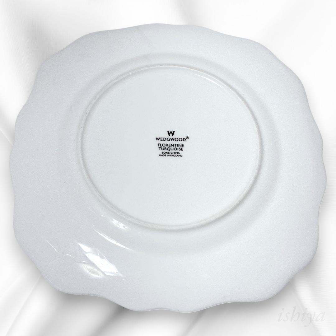 【美品・２点】 フロレンティーン ターコイズ スクエアプレート