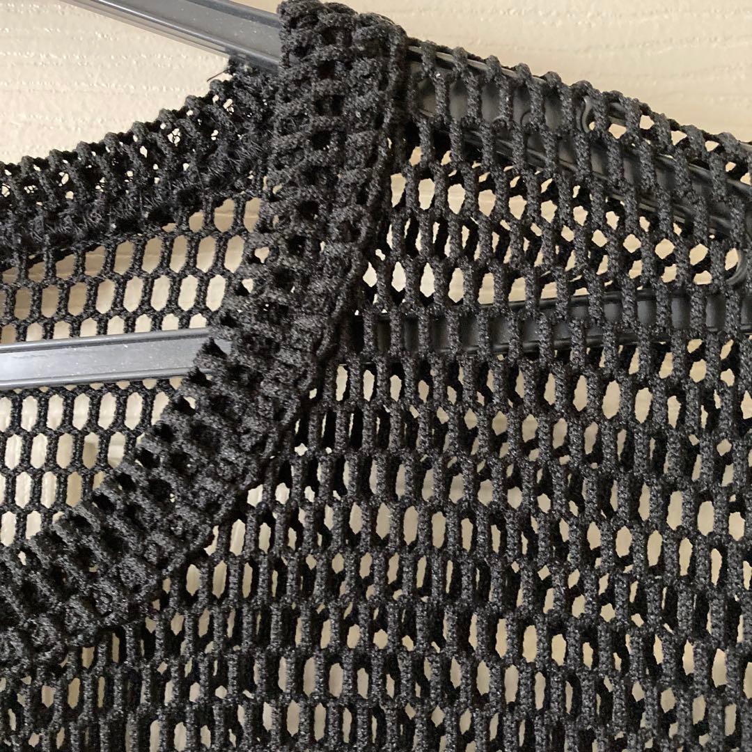 コムデギャルソン Mサイズ メッシュワンピース ロングワンピースブラック 黒