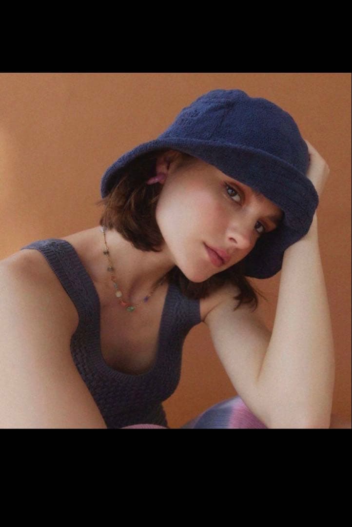 新品未使用✨アリシアスタン　テリーバケットハット　ネイビー　帽子