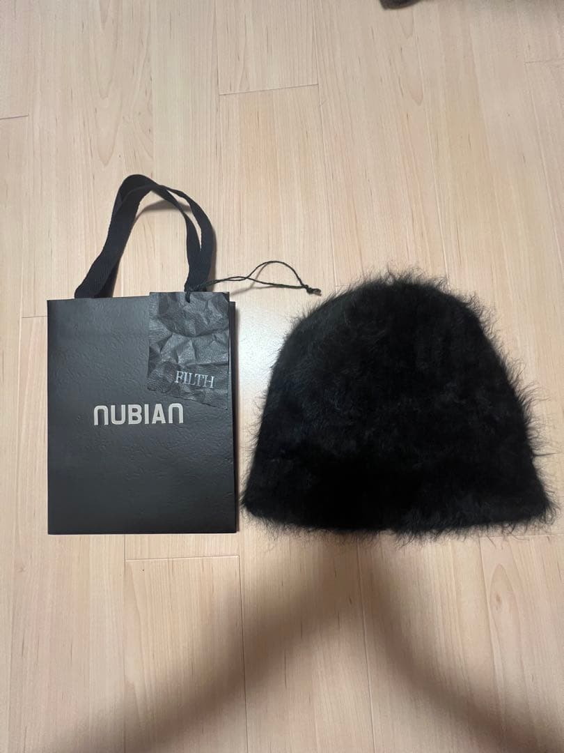 帽子 FILTH CASHMERE BIG BEANIE / CORE BLK