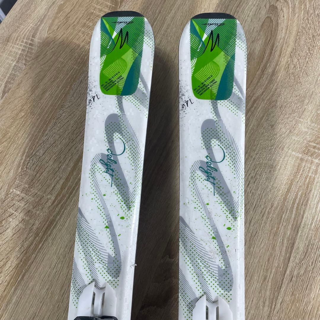 elan146cm ATOMIC23/23.5cmストック付きスキーセット