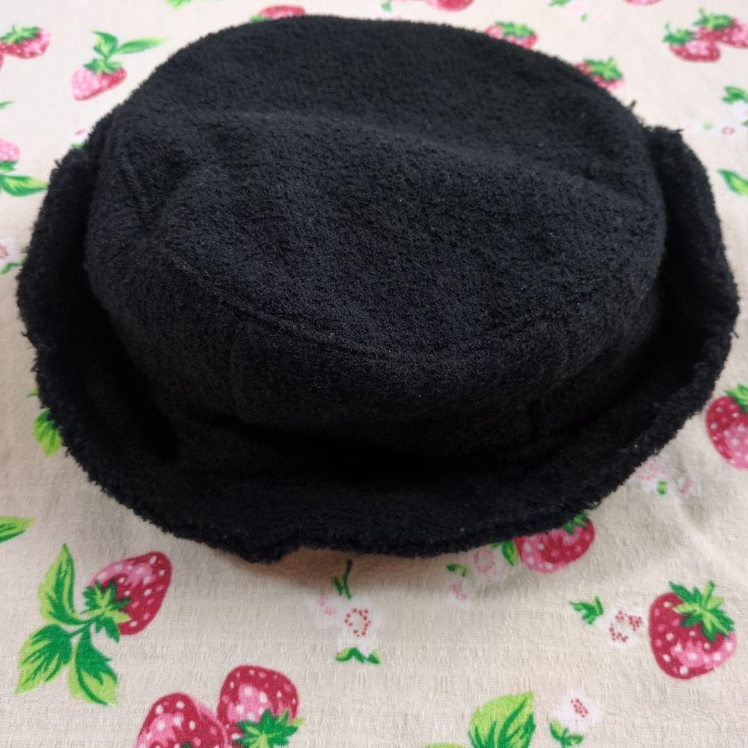 ジェーンマープル　帽子　天使の羽根　黒