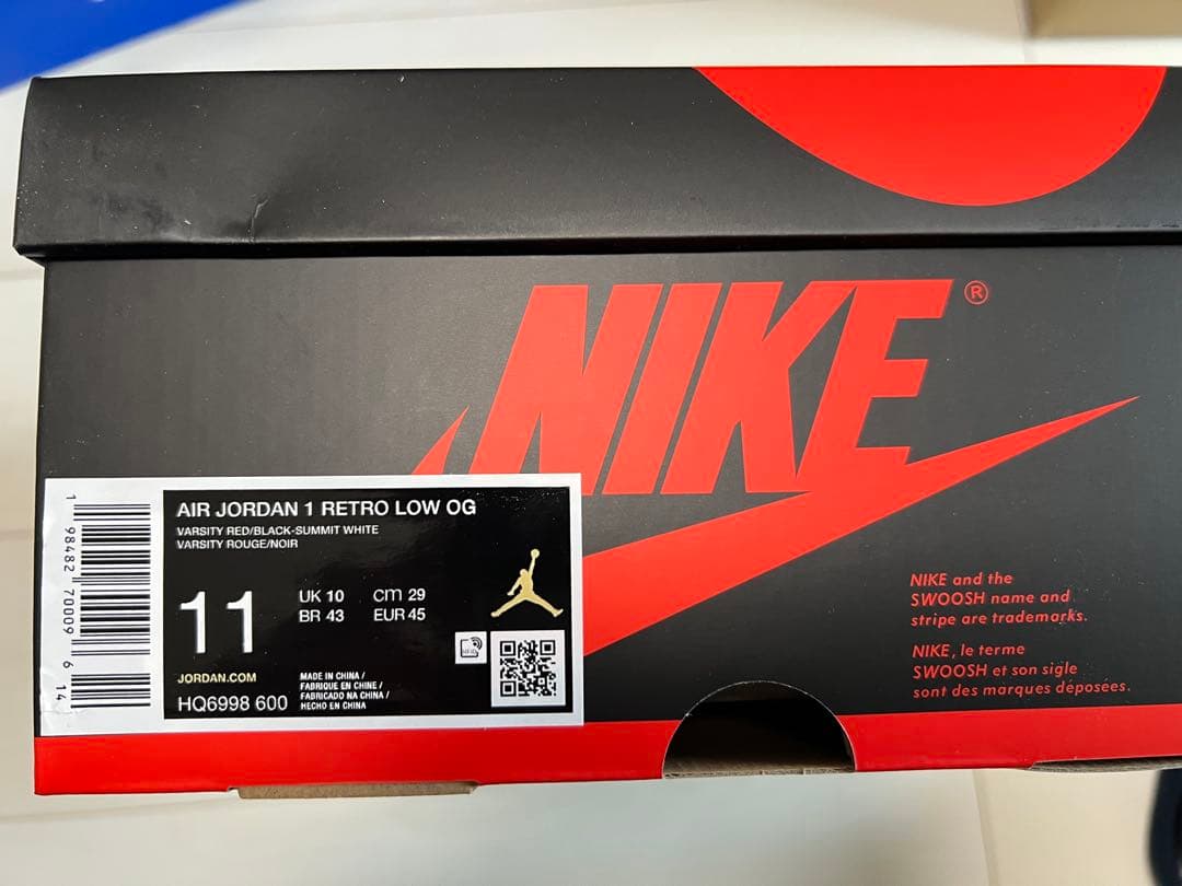エア ジョーダン 1 レトロ ロー OG サイズ11（29cm）