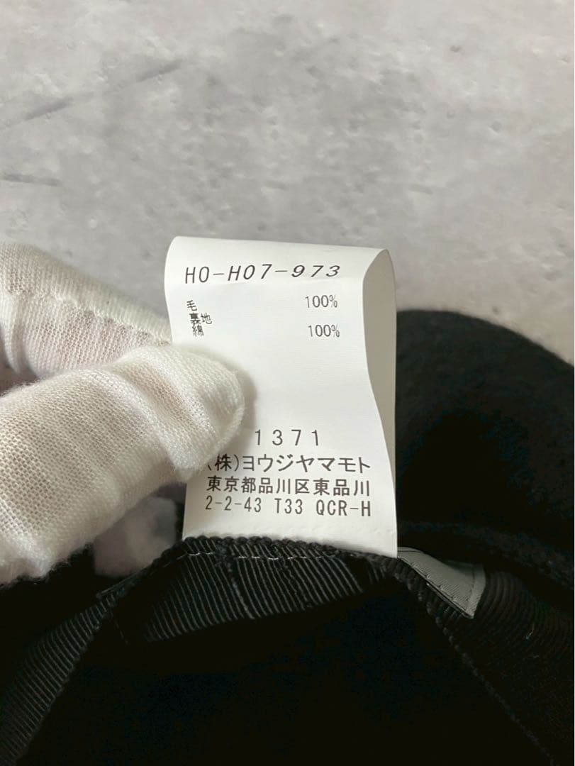 羊　ヨウジヤマモトプールオム 　クラシックウールキャスケット　キャップ