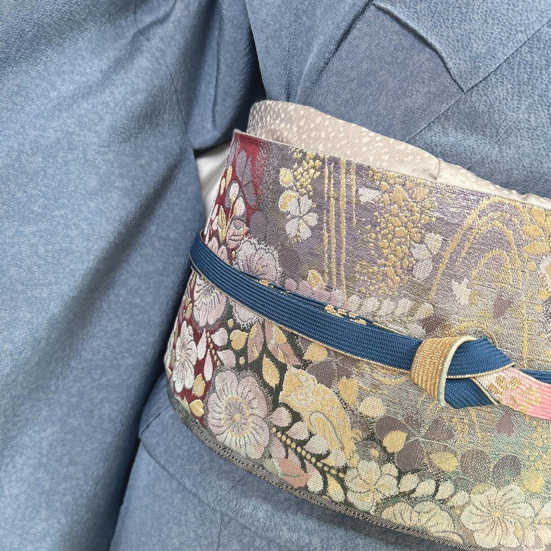 訪問着フルセット　辻ヶ花　着物　正絹　水色　華やか　可愛い　入学式　卒業式