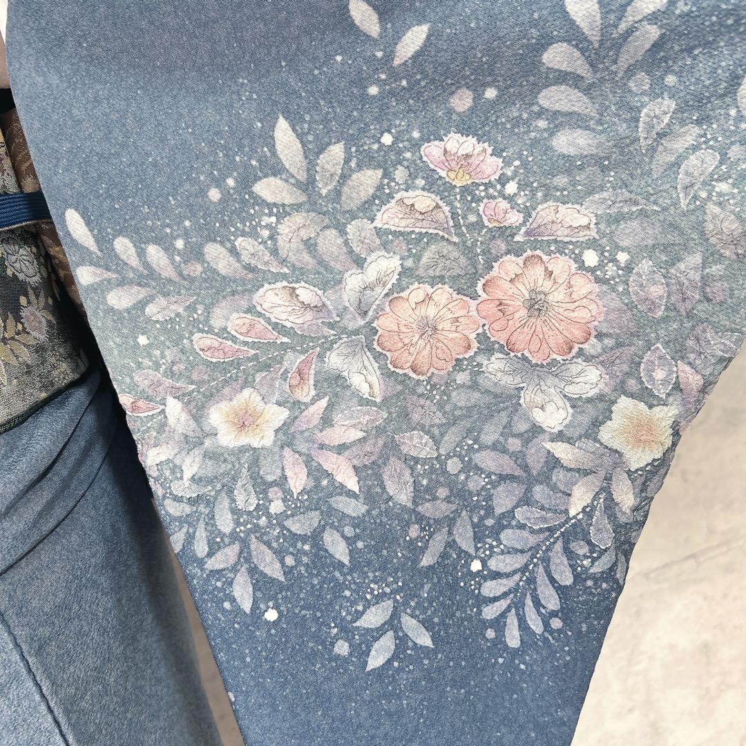 訪問着フルセット　辻ヶ花　着物　正絹　水色　華やか　可愛い　入学式　卒業式