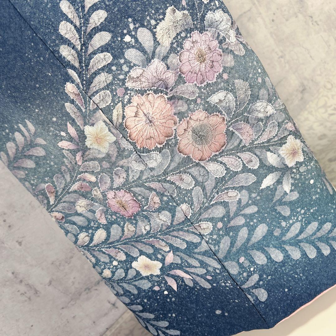 訪問着フルセット　辻ヶ花　着物　正絹　水色　華やか　可愛い　入学式　卒業式