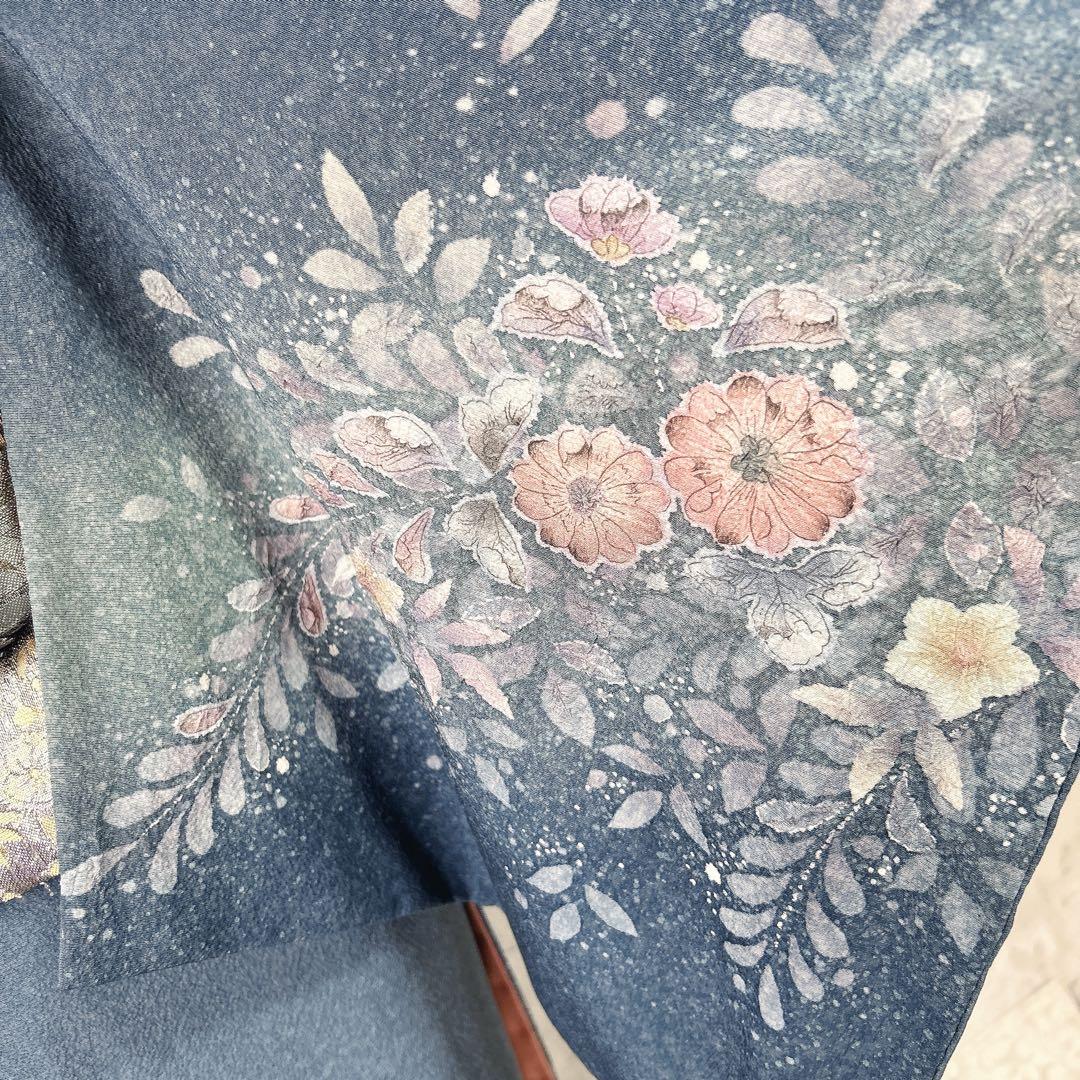 訪問着フルセット　辻ヶ花　着物　正絹　水色　華やか　可愛い　入学式　卒業式