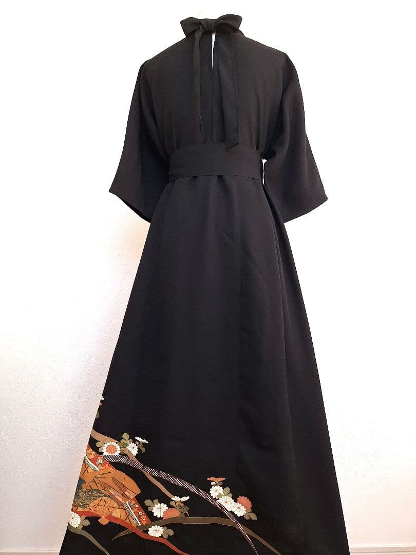 着物リメイクワンピース3630