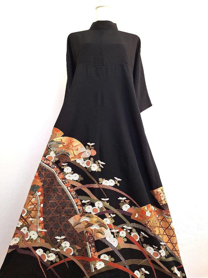 着物リメイクワンピース3630