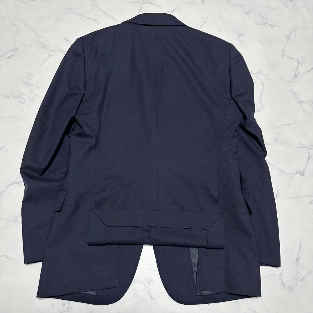 未使用級美品　バーニーズニューヨーク　ネイビースーツ　紺　ウール100% 46