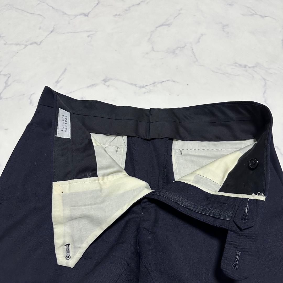 未使用級美品　バーニーズニューヨーク　ネイビースーツ　紺　ウール100% 46