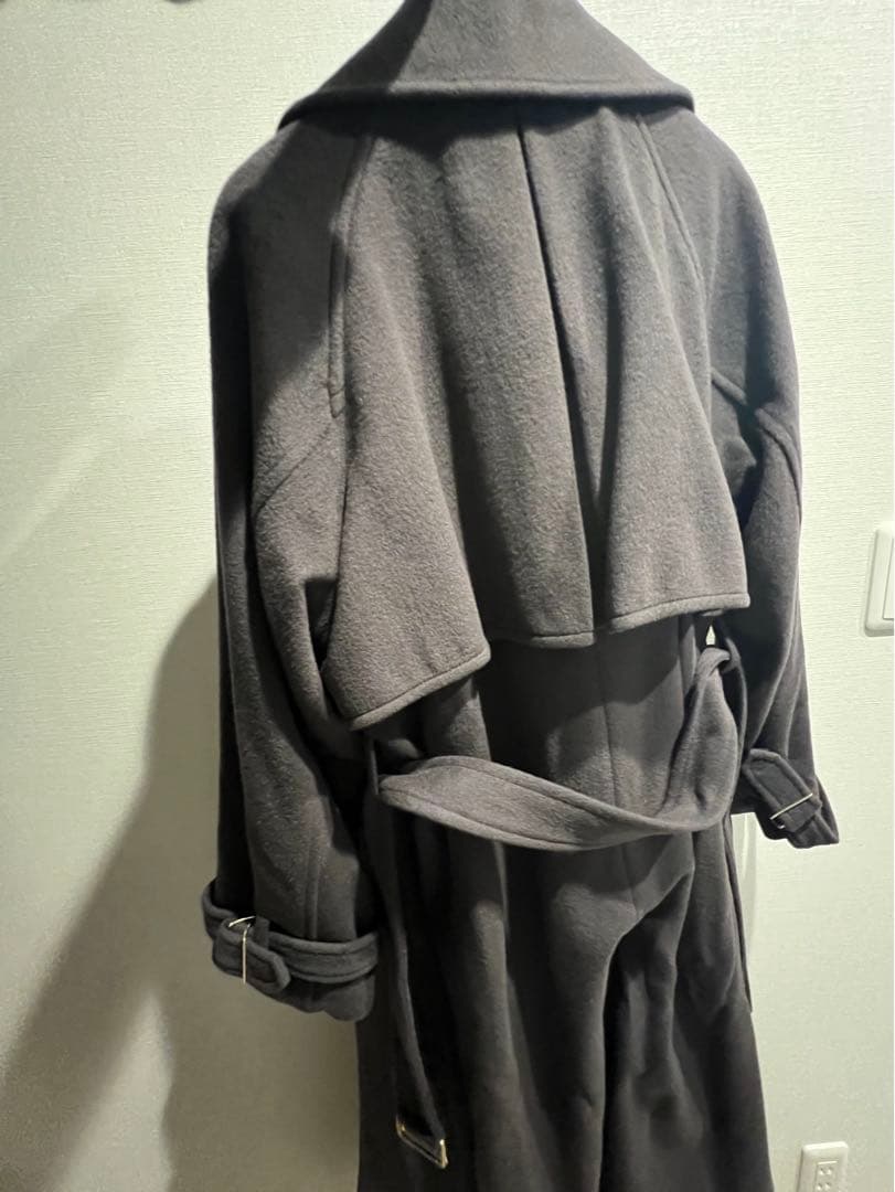 anuans アニュアンス ウールトレンチコート チャコールグレー 23aw