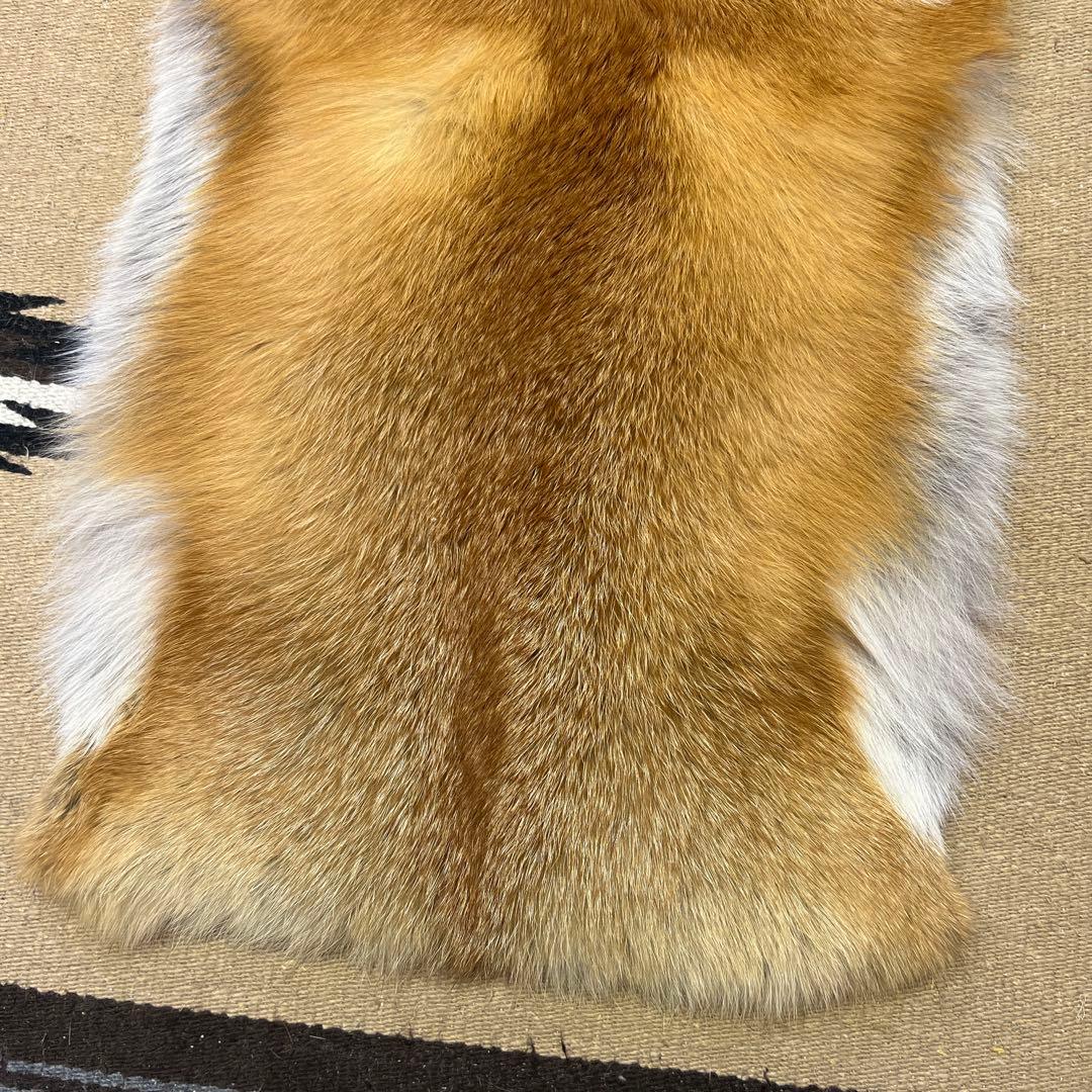 【裏地付】レッドフォックス 登山　赤狐毛皮敷物　尻あて　キャンプ　スキー　マタギ