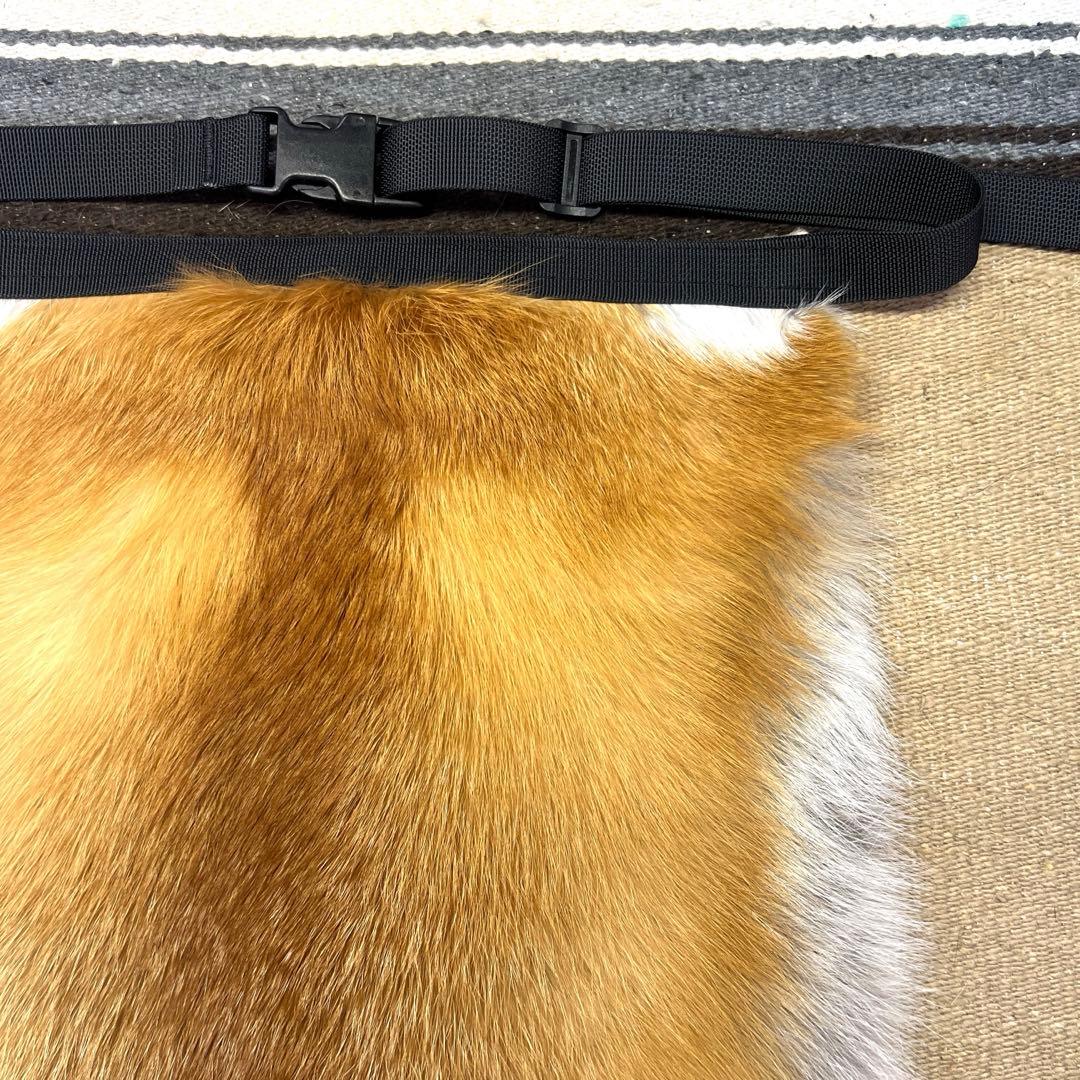 【裏地付】レッドフォックス 登山　赤狐毛皮敷物　尻あて　キャンプ　スキー　マタギ