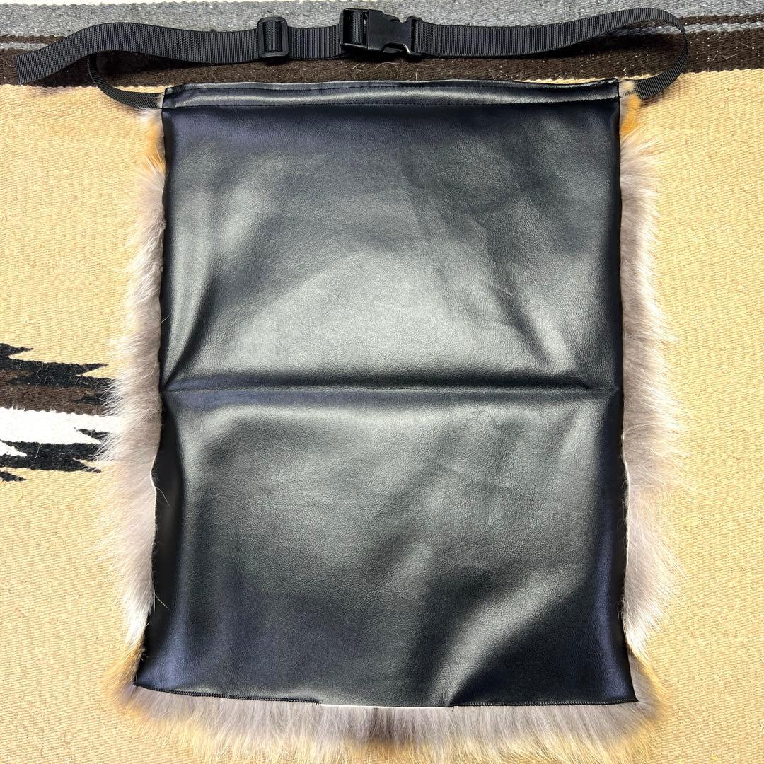 【裏地付】レッドフォックス 登山　赤狐毛皮敷物　尻あて　キャンプ　スキー　マタギ