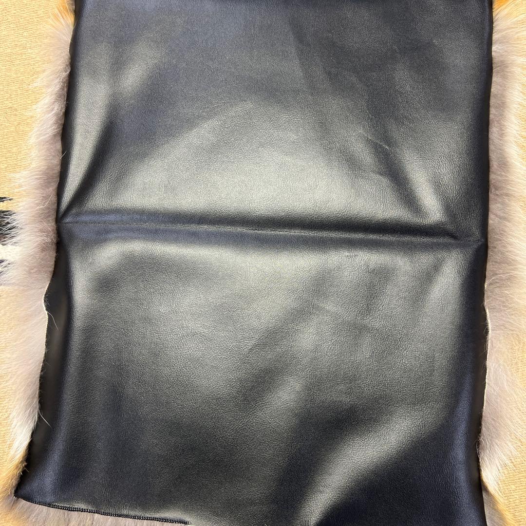 【裏地付】レッドフォックス 登山　赤狐毛皮敷物　尻あて　キャンプ　スキー　マタギ