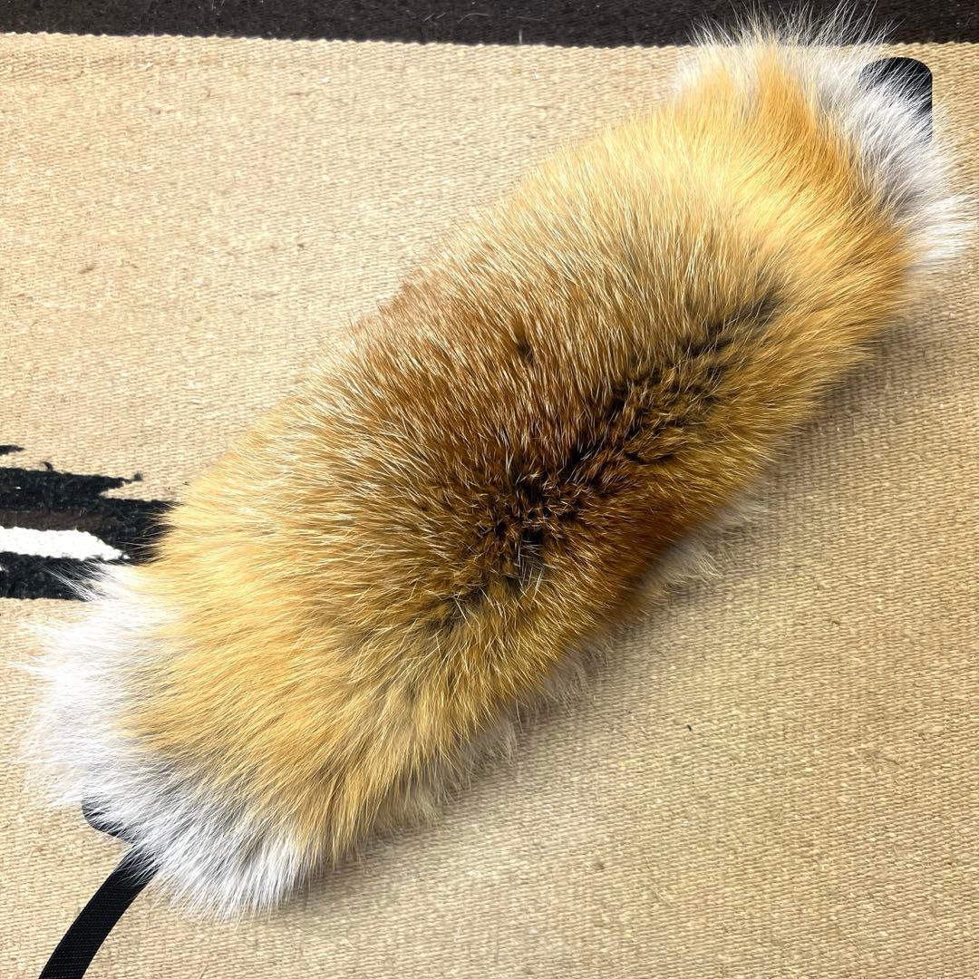 【裏地付】レッドフォックス 登山　赤狐毛皮敷物　尻あて　キャンプ　スキー　マタギ